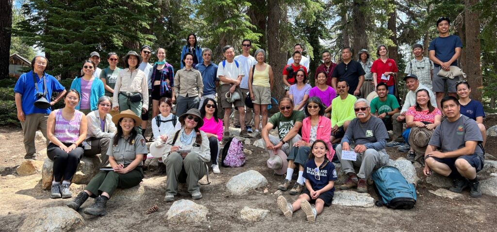Group photo taken at May Lake at the 10th Yosemite Sing Peak Pilgrimage