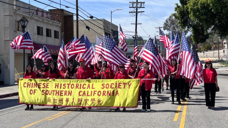 Chinese Historical Society marching in the 2025 Los Angeles Chinatown Golden Dragon Parade