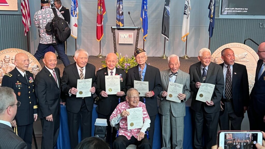 Six living WWII veterans honored at the Saturday ceremony in New Orleans