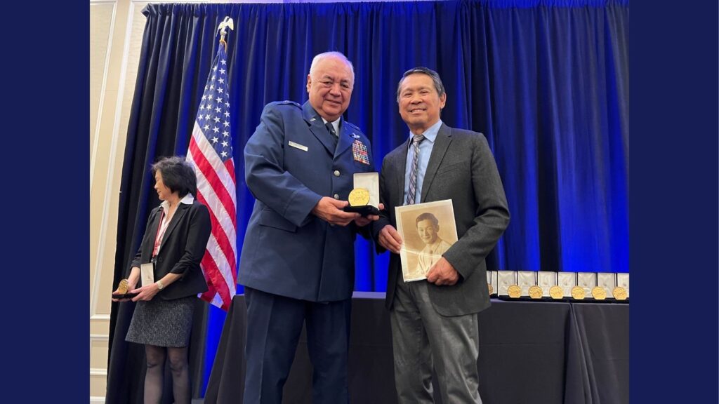 Richard Hing receives his father's Congressional Gold Medal