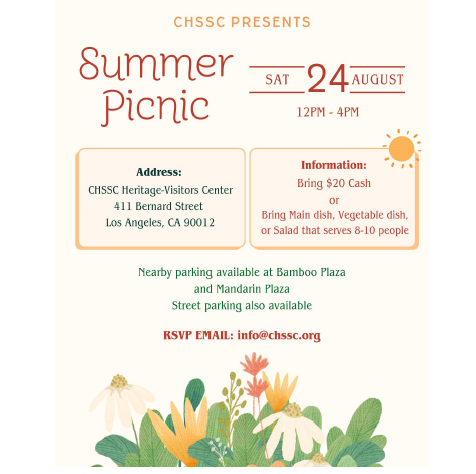 CHSSC Summer Picnic 2024 Flyer