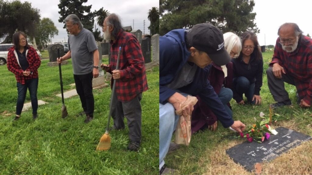 Clean up at Evergreen Cemetery of Ching Ming