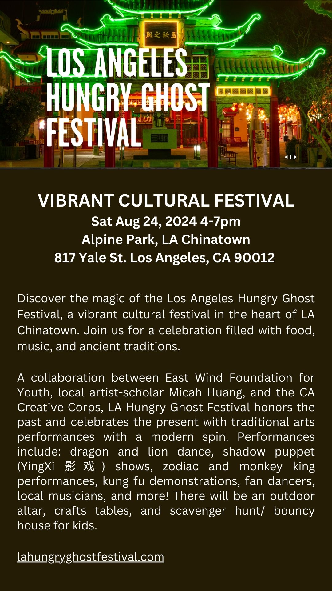 Los Angeles Hungry Ghost Festival 2024 flyer